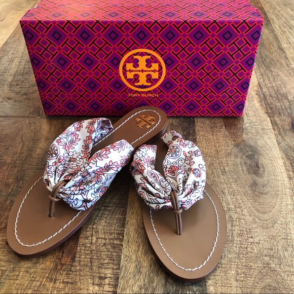 Tory Burch Shoes - Tory Burch Carson Flat Thong Sandal Hicks Garden